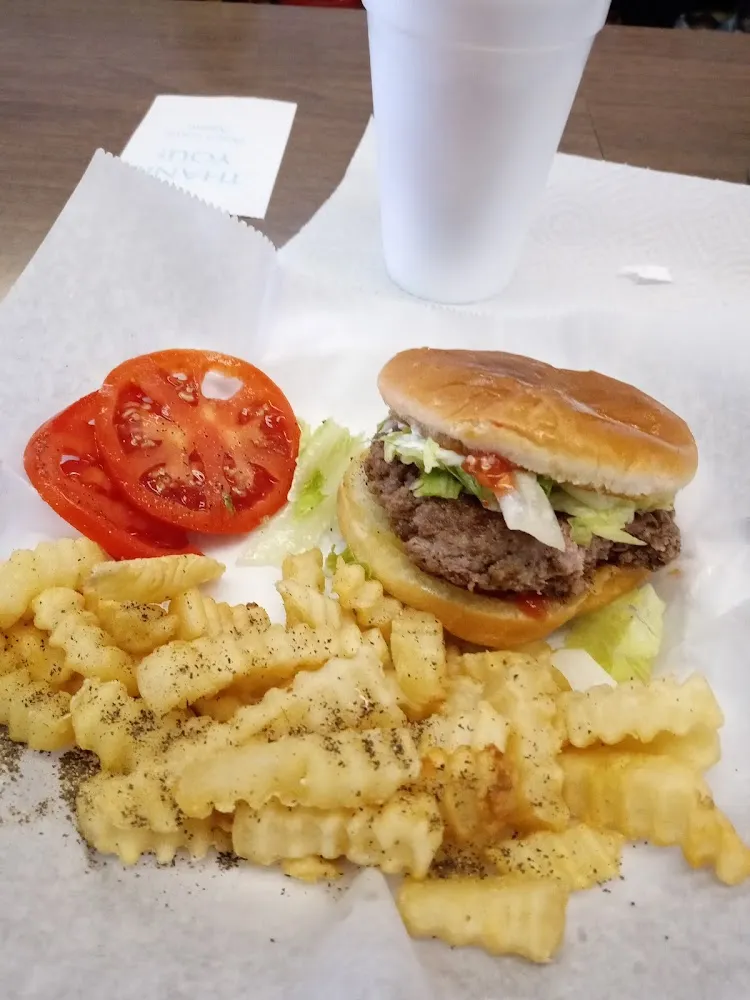 Hamburger and Fries