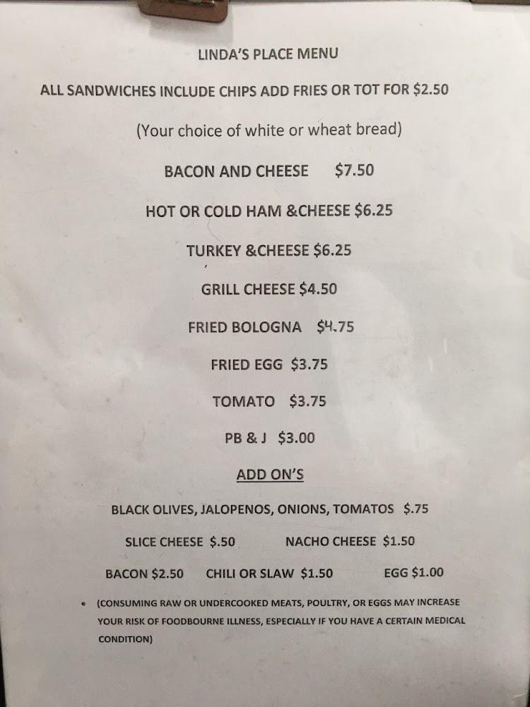 Linda's Place at The Rebel Menu image 3
